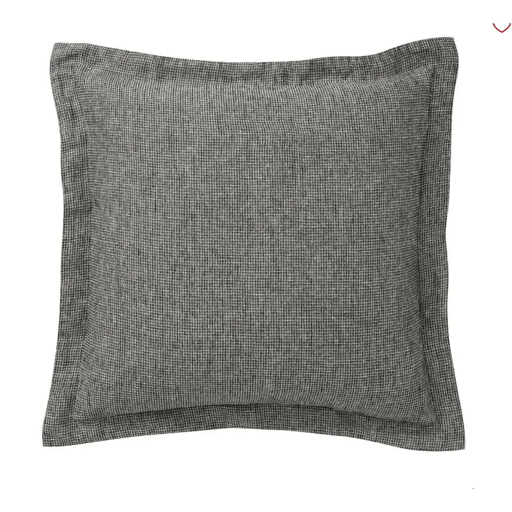 Pottery Barn European Linen Waffle Weave Euro Sham 3-Pack Set Ebony 26x26 NEW